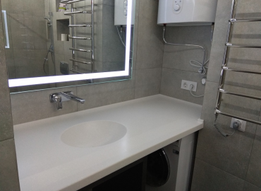 Столешница в ванную комнату с интегрированной раковиной